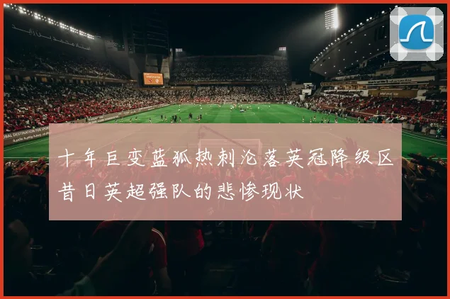 十年巨变蓝狐热刺沦落英冠降级区昔日英超强队的悲惨现状